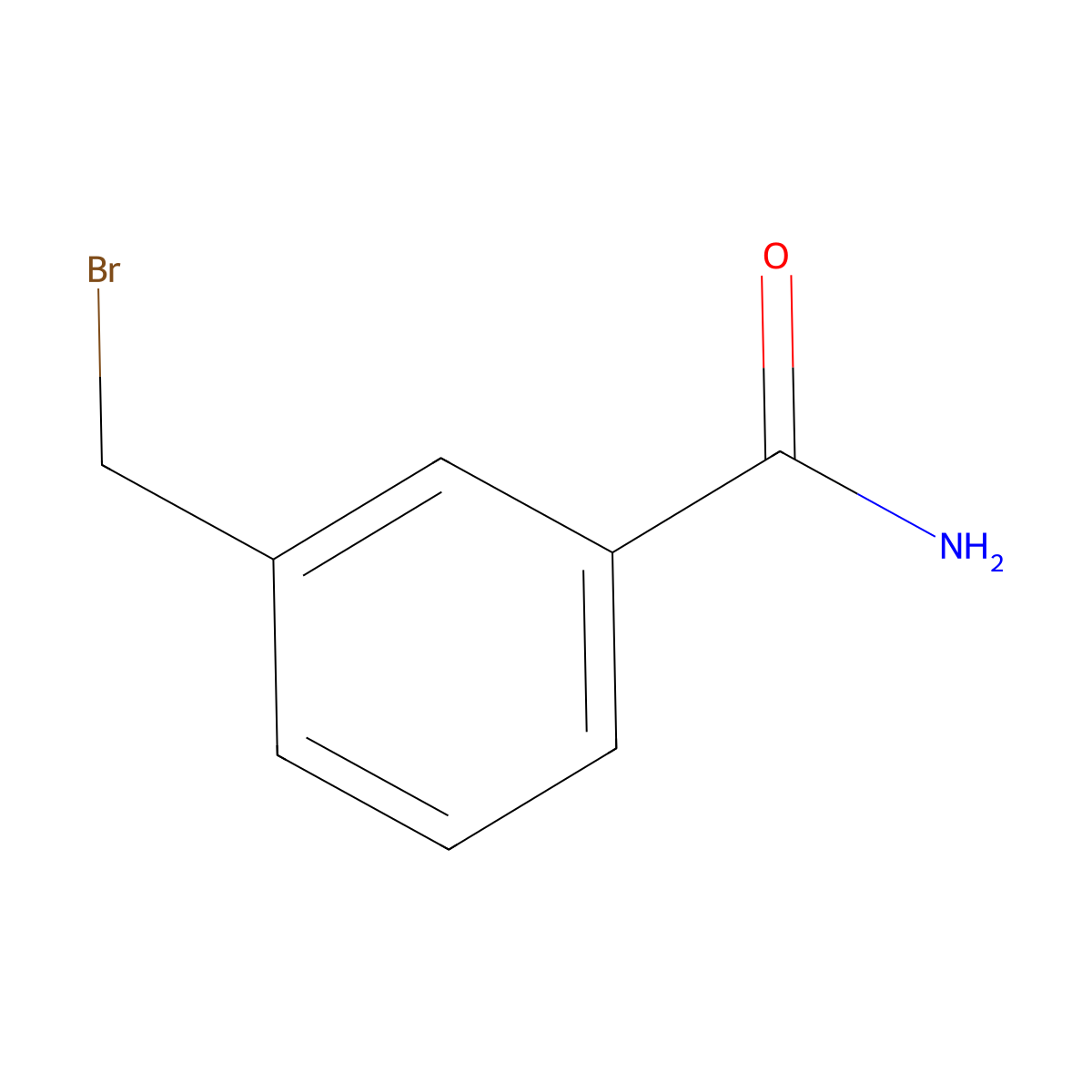 3-(Bromomethyl)benzamide molecular structure, CAS 509073-67-0