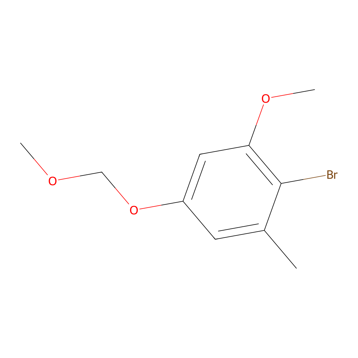 2-Bromo-1-methoxy-5-(methoxymethoxy)-3-methylbenzene molecular structure, CAS 509074-75-3