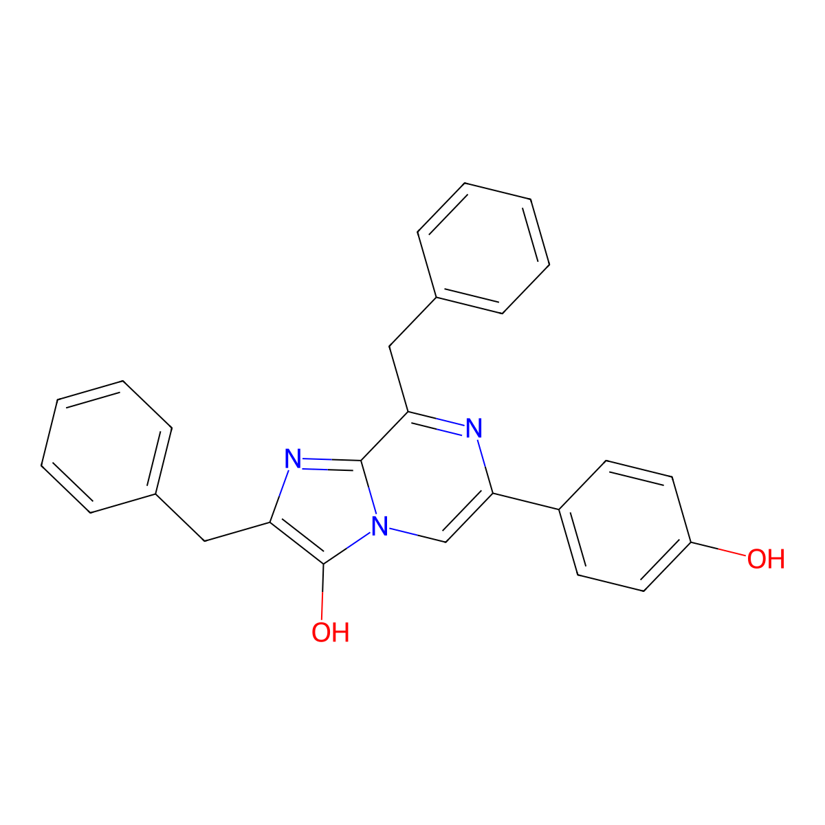 Coelenterazine H molecular structure, CAS 50909-86-9