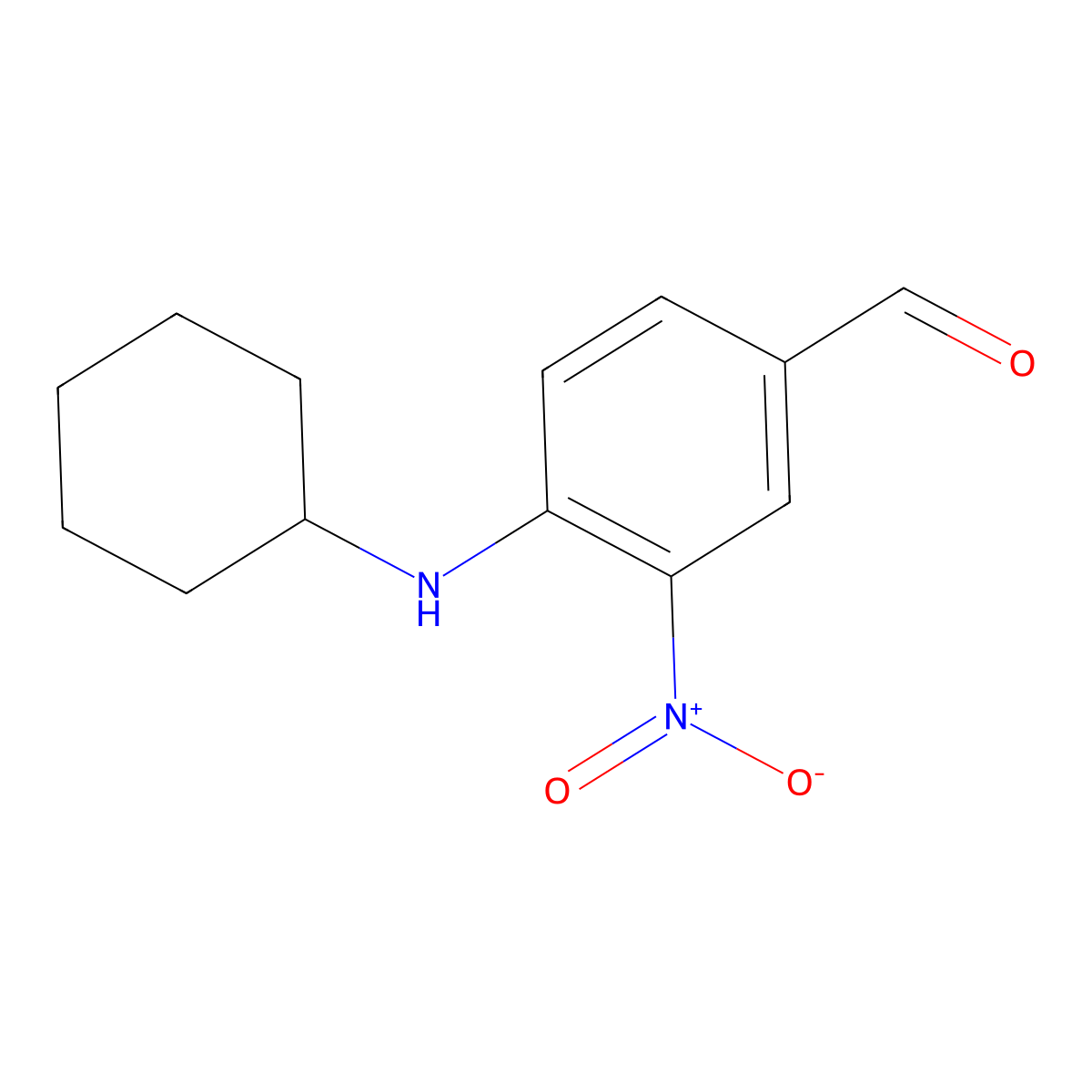 4-(Cyclohexylamino)-3-nitrobenzaldehyde molecular structure, CAS 509094-03-5