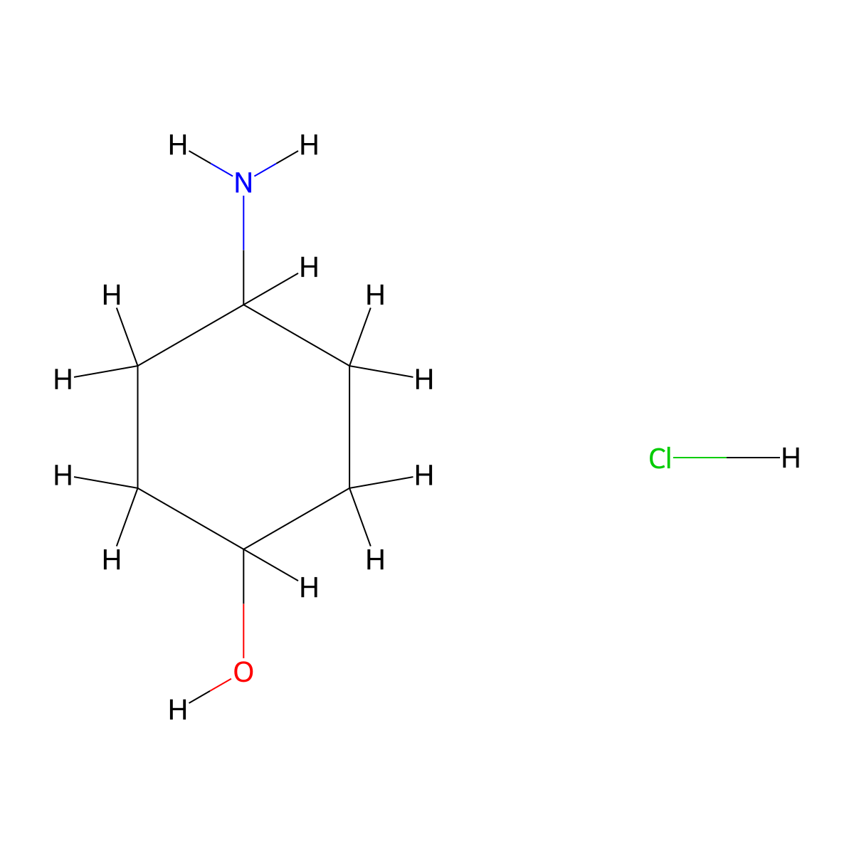 (1s,4s)-4-Aminocyclohexan-1-ol hydrochloride molecular structure, CAS 50910-54-8