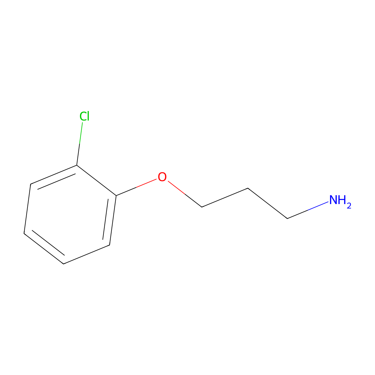 3-(2-Chlorophenoxy)propan-1-amine molecular structure, CAS 50911-59-6