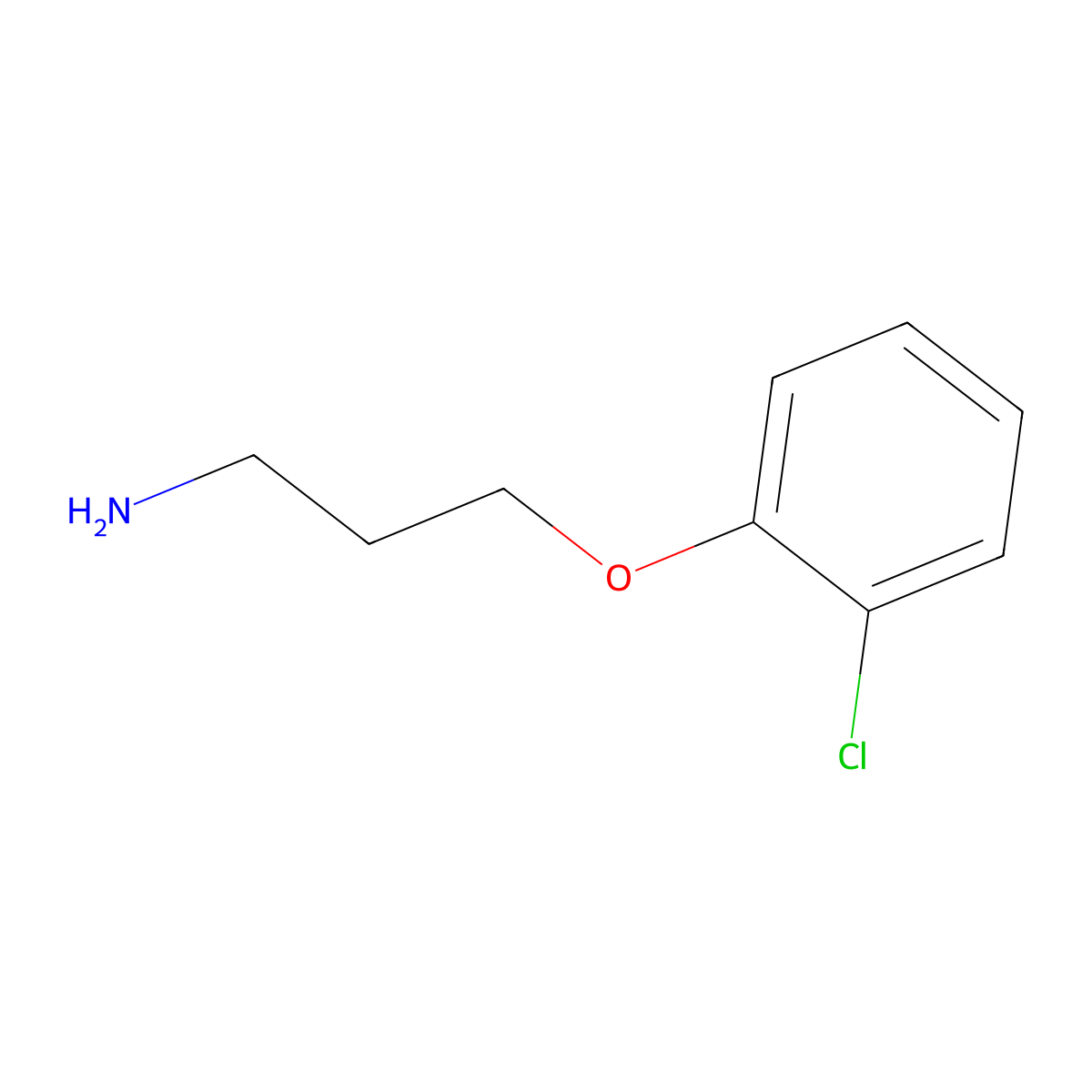 3-(2-Chlorophenoxy)propan-1-amine molecular structure, CAS 50911-59-6