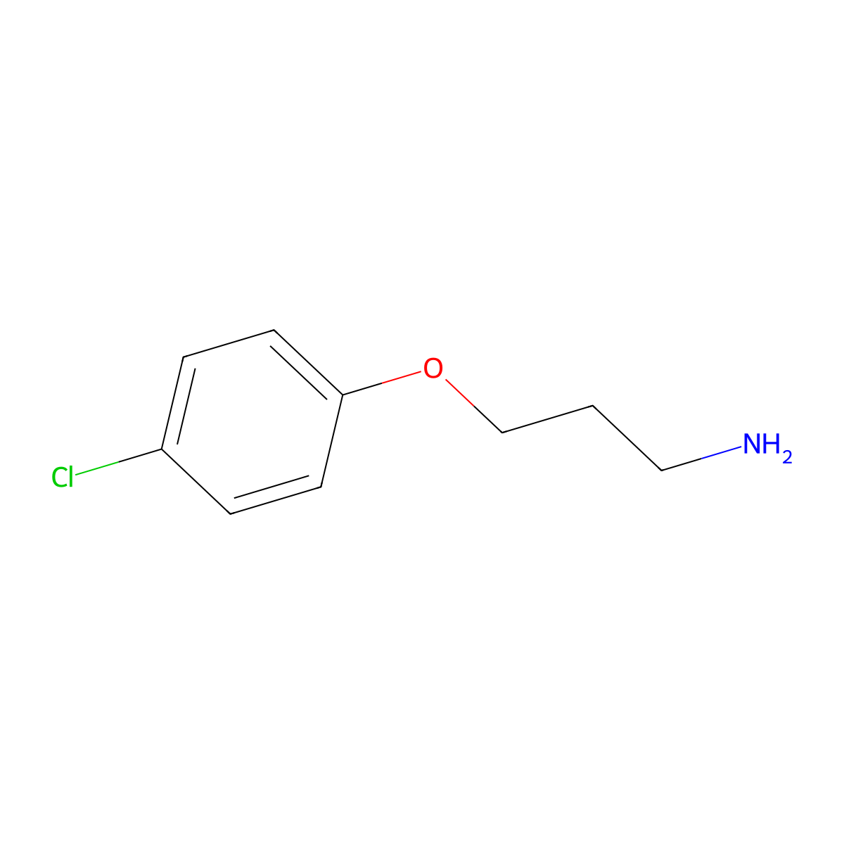 3-(4-Chlorophenoxy)propan-1-amine molecular structure, CAS 50911-60-9