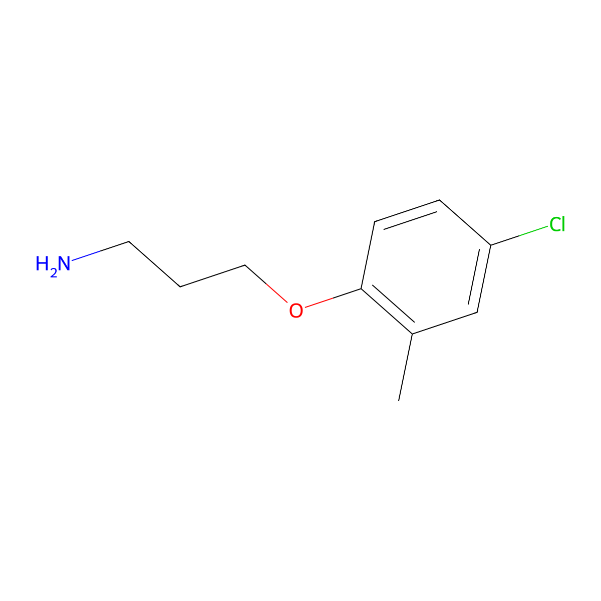 1-(3-Aminopropoxy)-4-chloro-2-methylbenzene molecular structure, CAS 50911-66-5