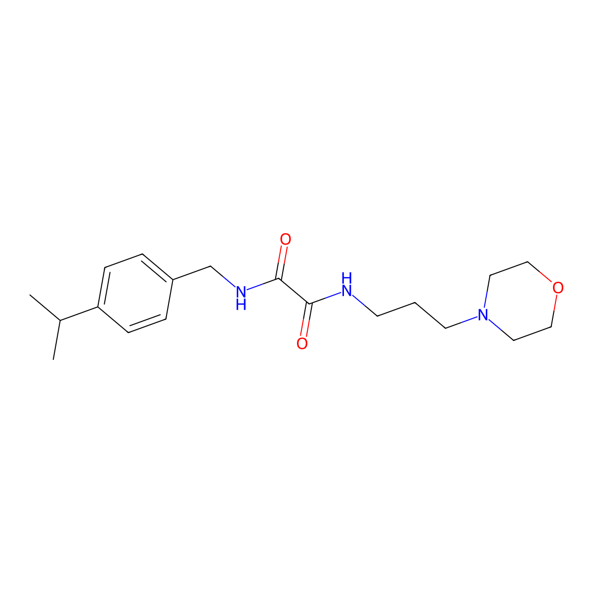 N-(3-morpholin-4-ylpropyl)-N'-[(4-propan-2-ylphenyl)methyl]oxamide molecular structure, CAS 509113-30-8