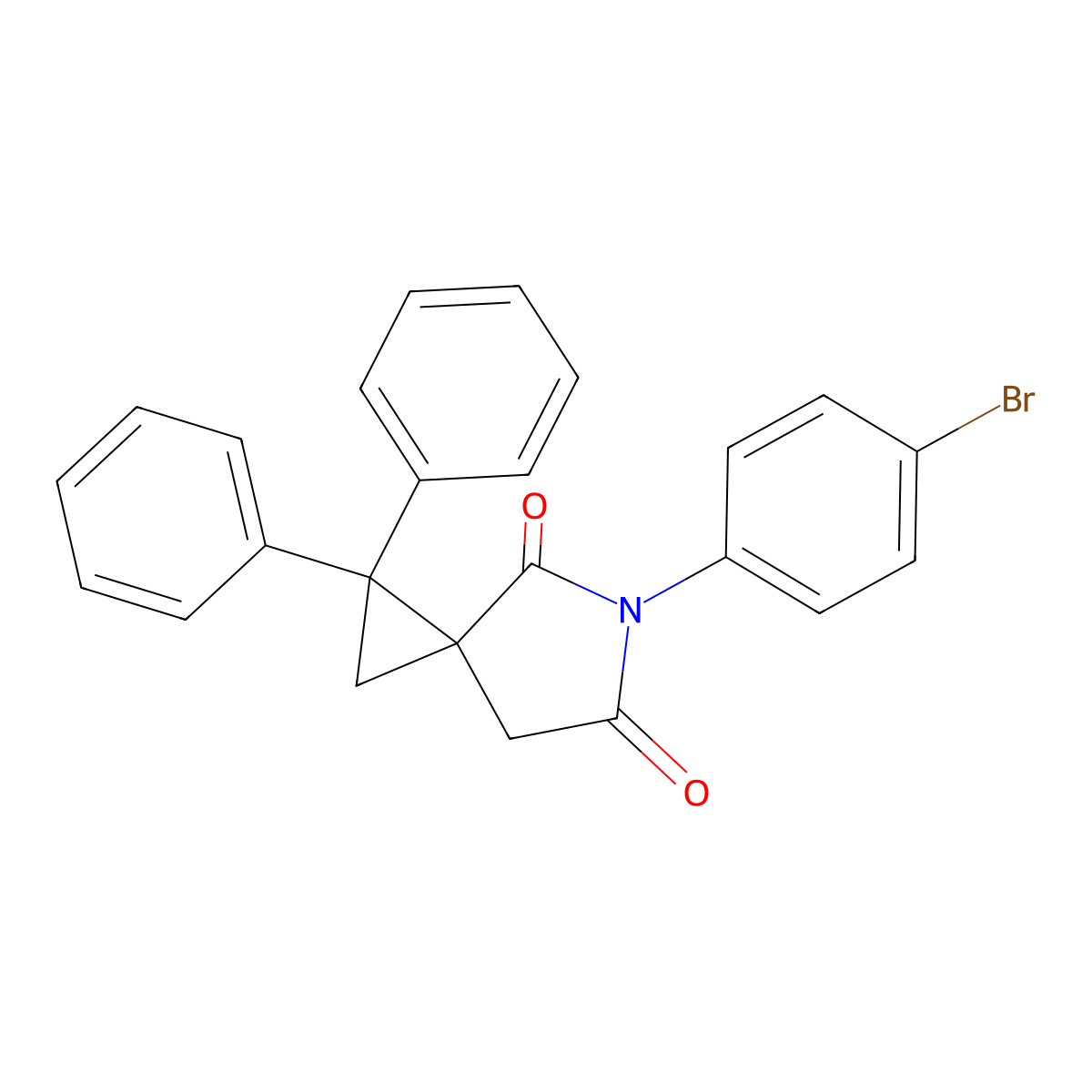 5-(4-Bromophenyl)-1,1-diphenyl-5-azaspiro[2.4]heptane-4,6-dione molecular structure, CAS 509113-52-4