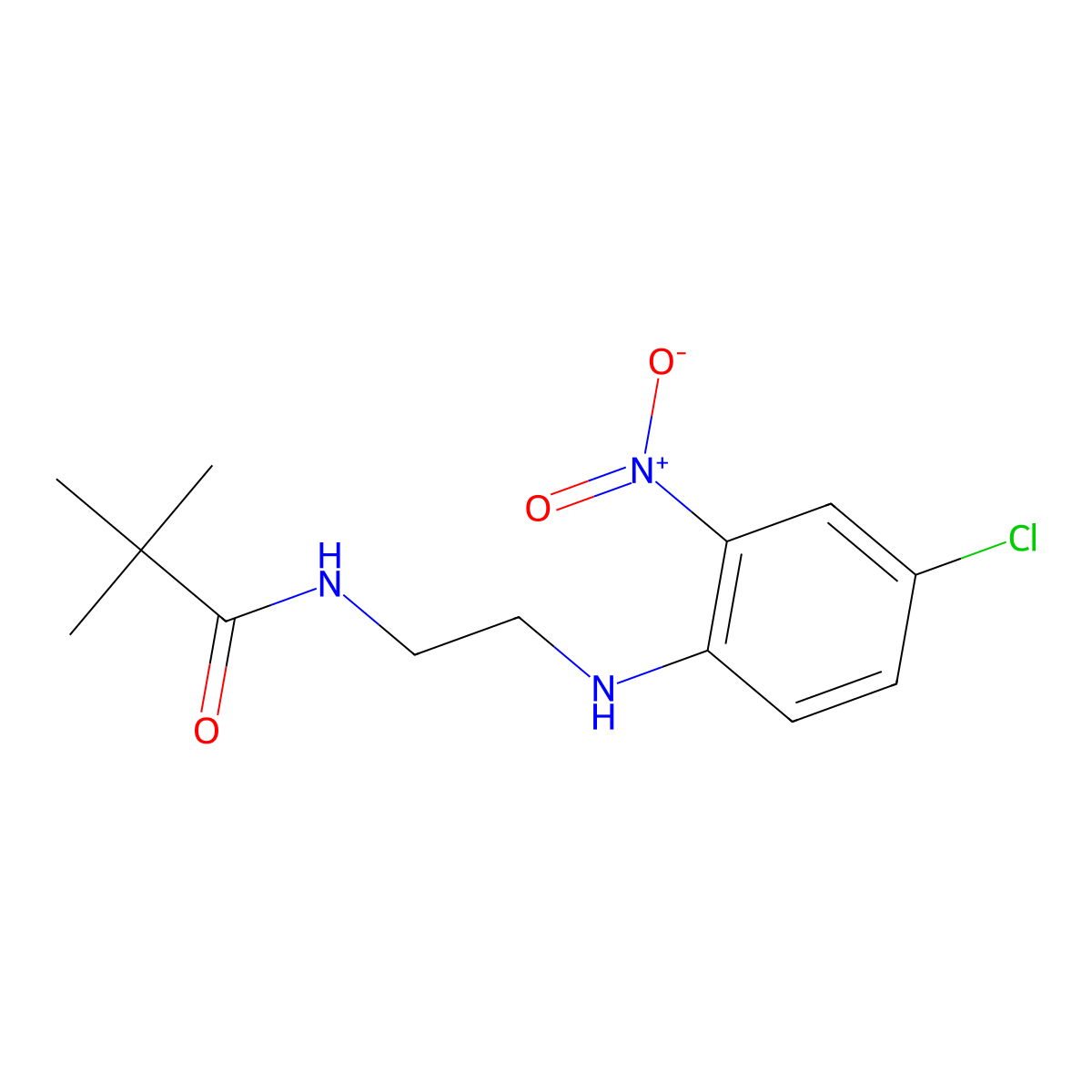 N-[2-(4-chloro-2-nitroanilino)ethyl]-2,2-dimethylpropanamide molecular structure, CAS 509113-80-8