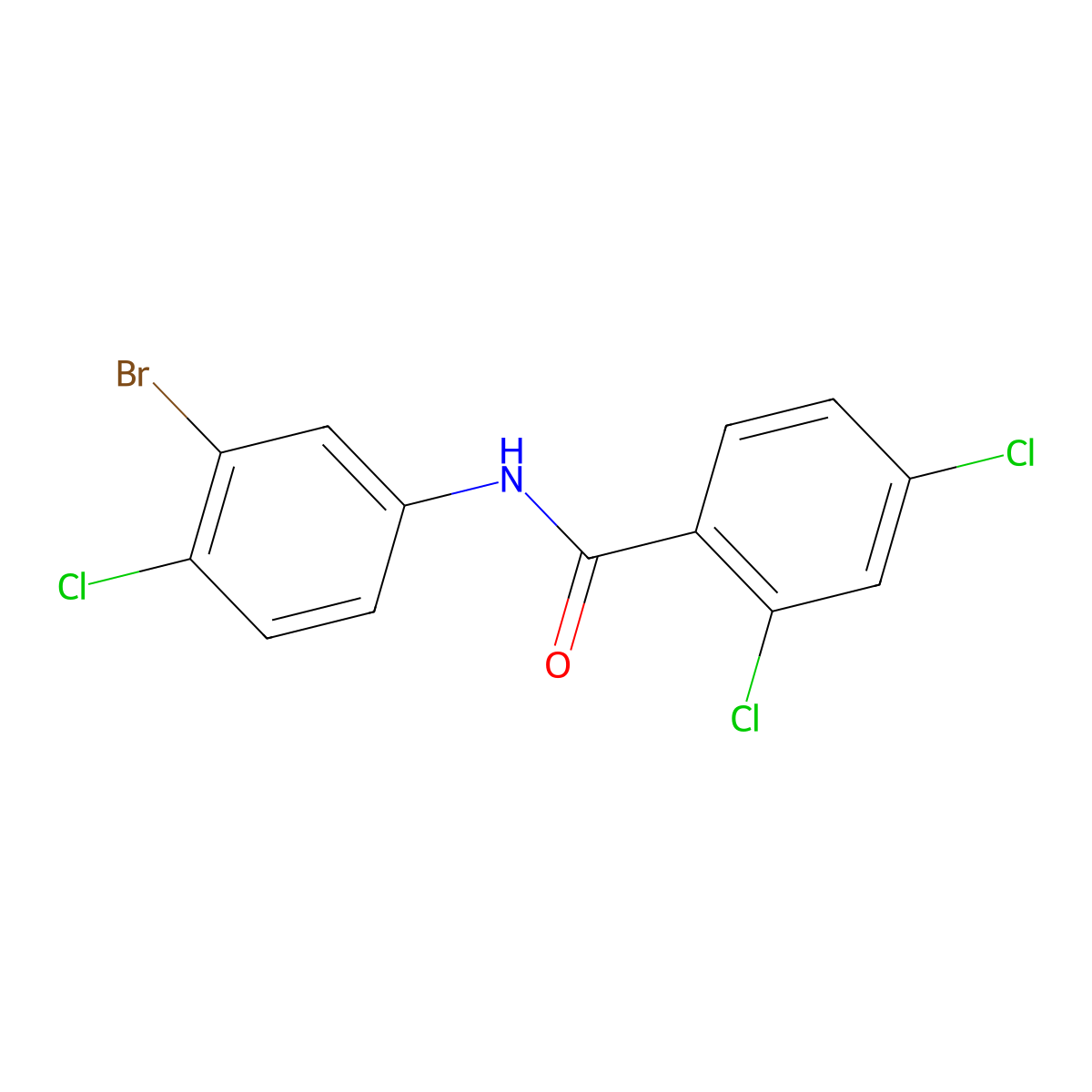 N-(3-bromo-4-chlorophenyl)-2,4-dichlorobenzamide molecular structure, CAS 509113-99-9