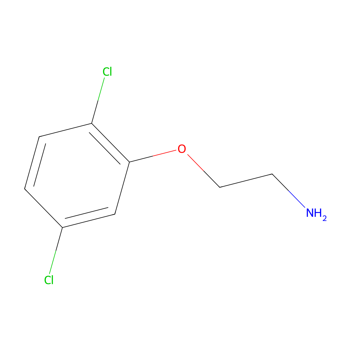 2-(2,5-Dichlorophenoxy)ethanamine molecular structure, CAS 50912-64-6