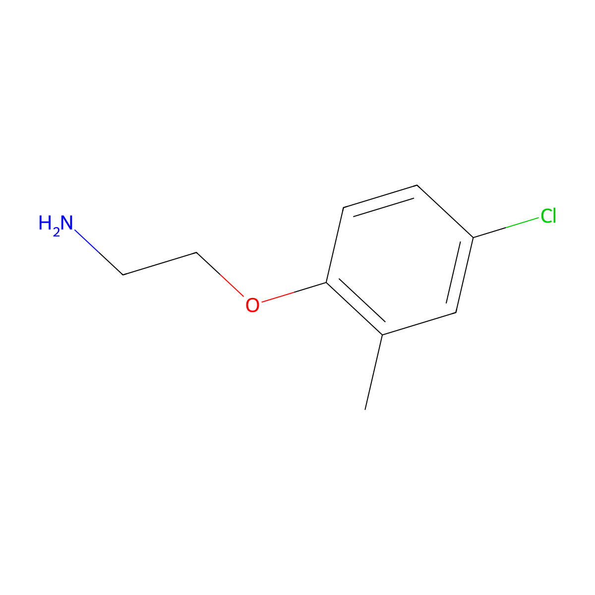 2-(4-Chloro-2-methylphenoxy)ethanamine molecular structure, CAS 50912-66-8
