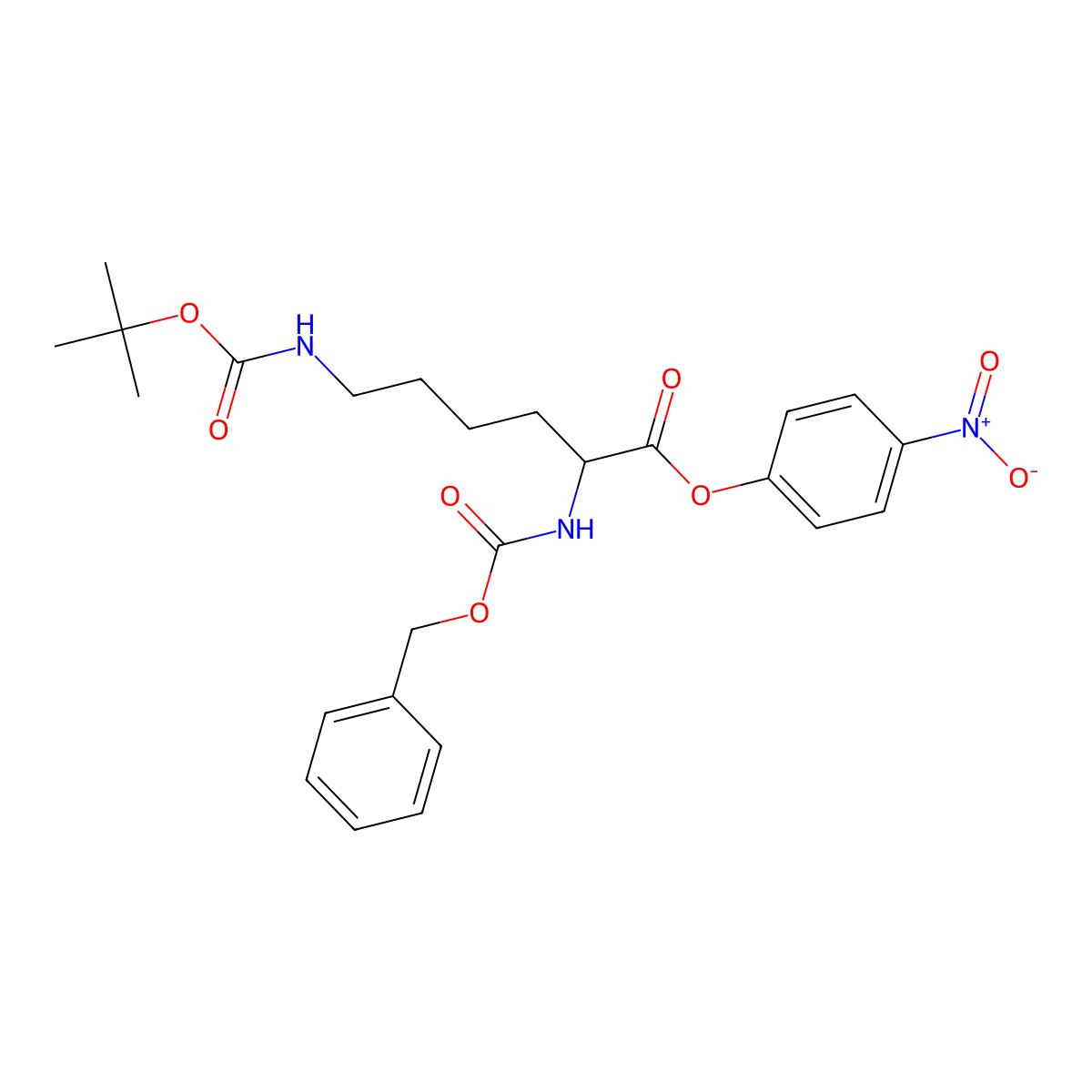 Z-D-Lys(Boc)-ONp molecular structure, CAS 50913-18-3