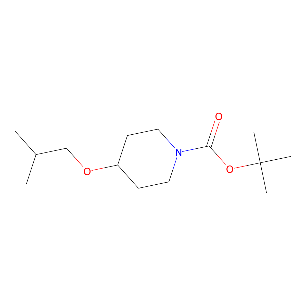 1-Boc-4-isobutoxypiperidine molecular structure, CAS 509147-80-2