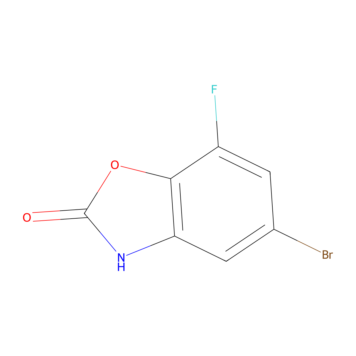 5-Bromo-7-fluorobenzo[d]oxazol-2(3H)-one molecular structure, CAS 509147-84-6