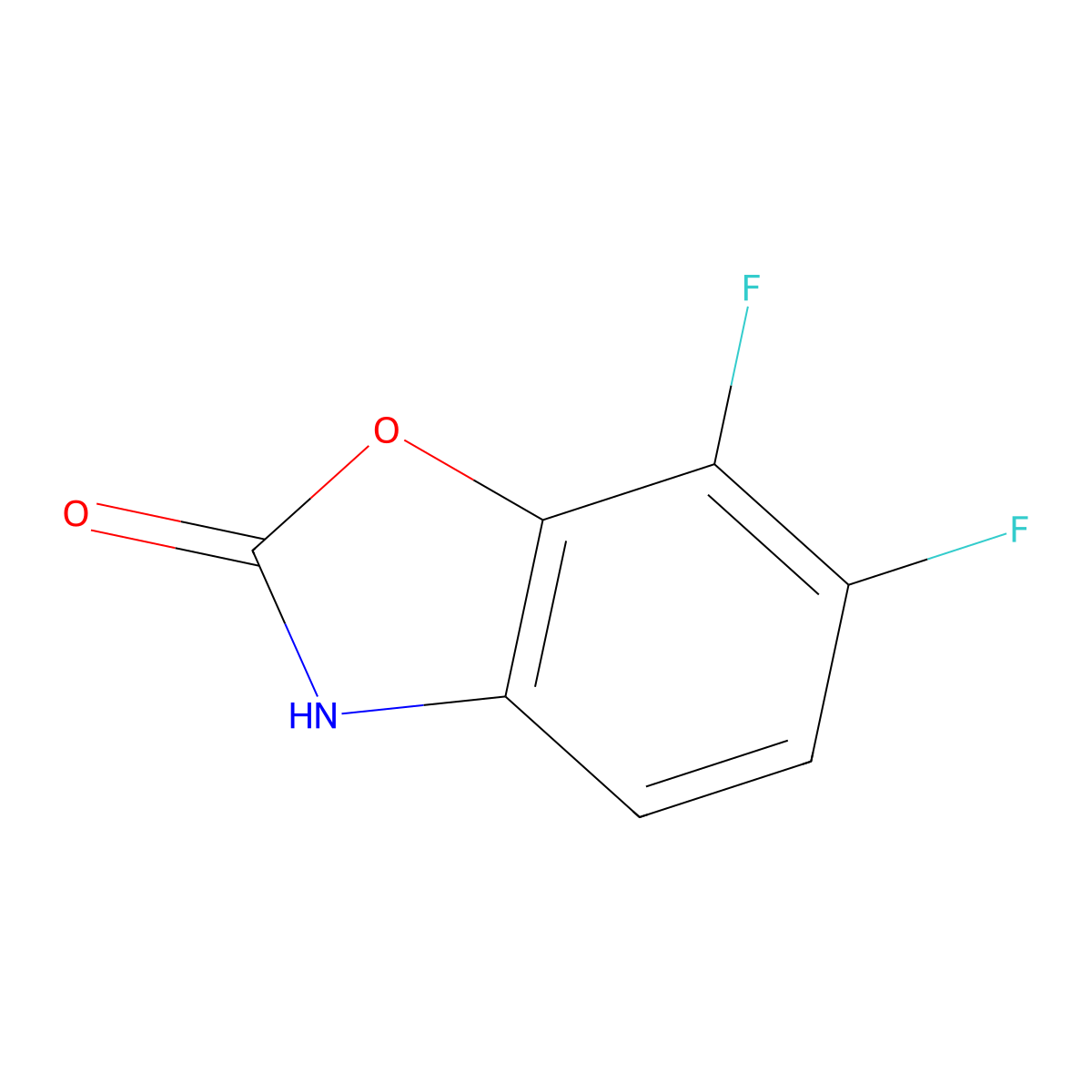 6,7-Difluorobenzoxazol-2(3H)-one molecular structure, CAS 509147-86-8