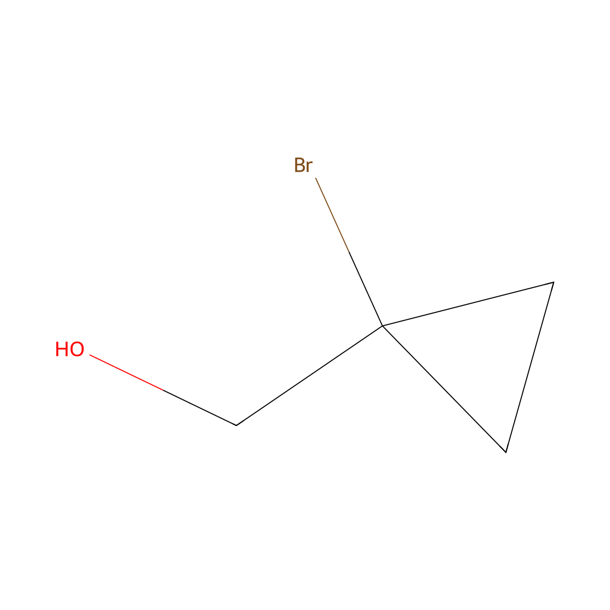 (1-Bromocyclopropyl)methanol molecular structure, CAS 50915-29-2