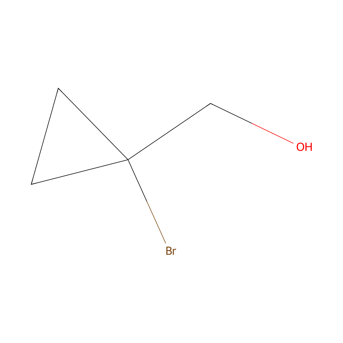 (1-Bromocyclopropyl)methanol molecular structure, CAS 50915-29-2