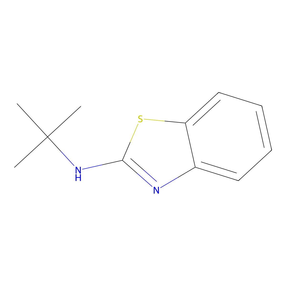 N-(tert-Butyl)benzo[d]thiazol-2-amine molecular structure, CAS 50915-37-2