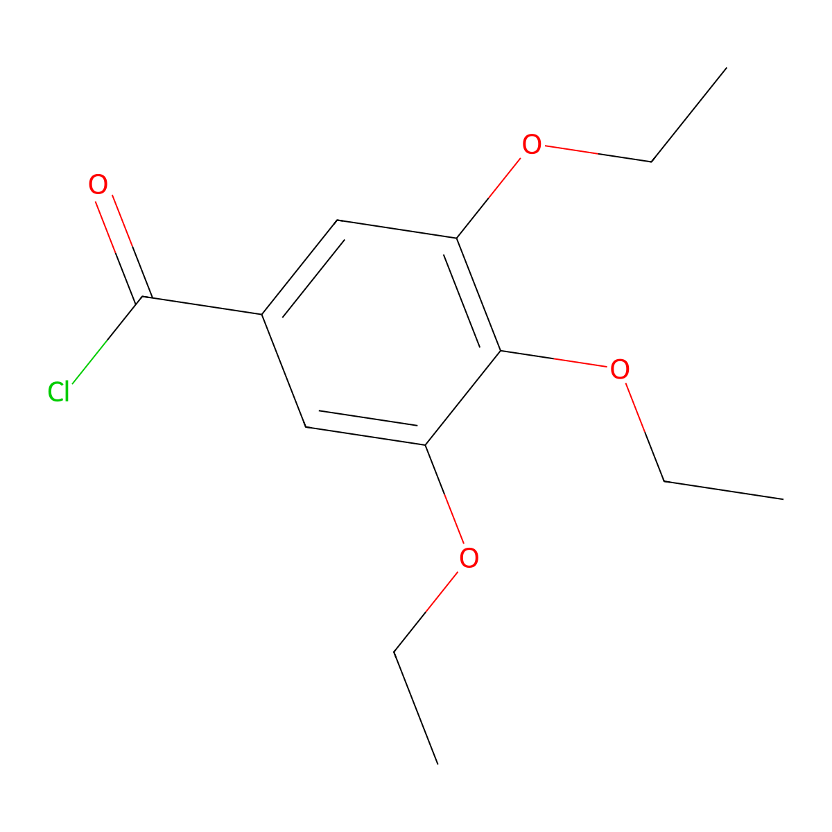 3,4,5-Triethoxybenzoyl chloride molecular structure, CAS 50915-97-4