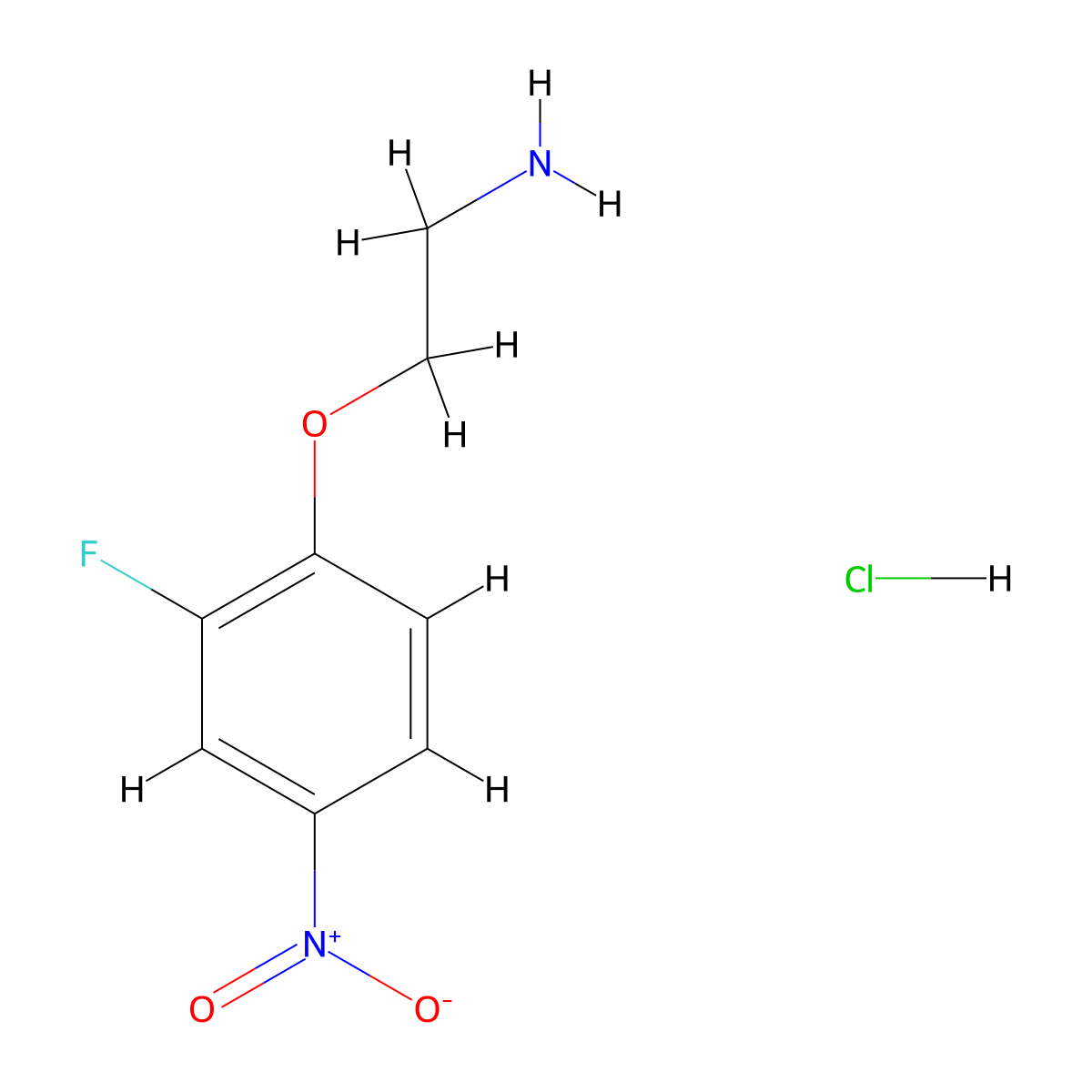 2-(2-Fluoro-4-nitrophenoxy)ethan-1-amine hydrochloride molecular structure, CAS 509151-96-6