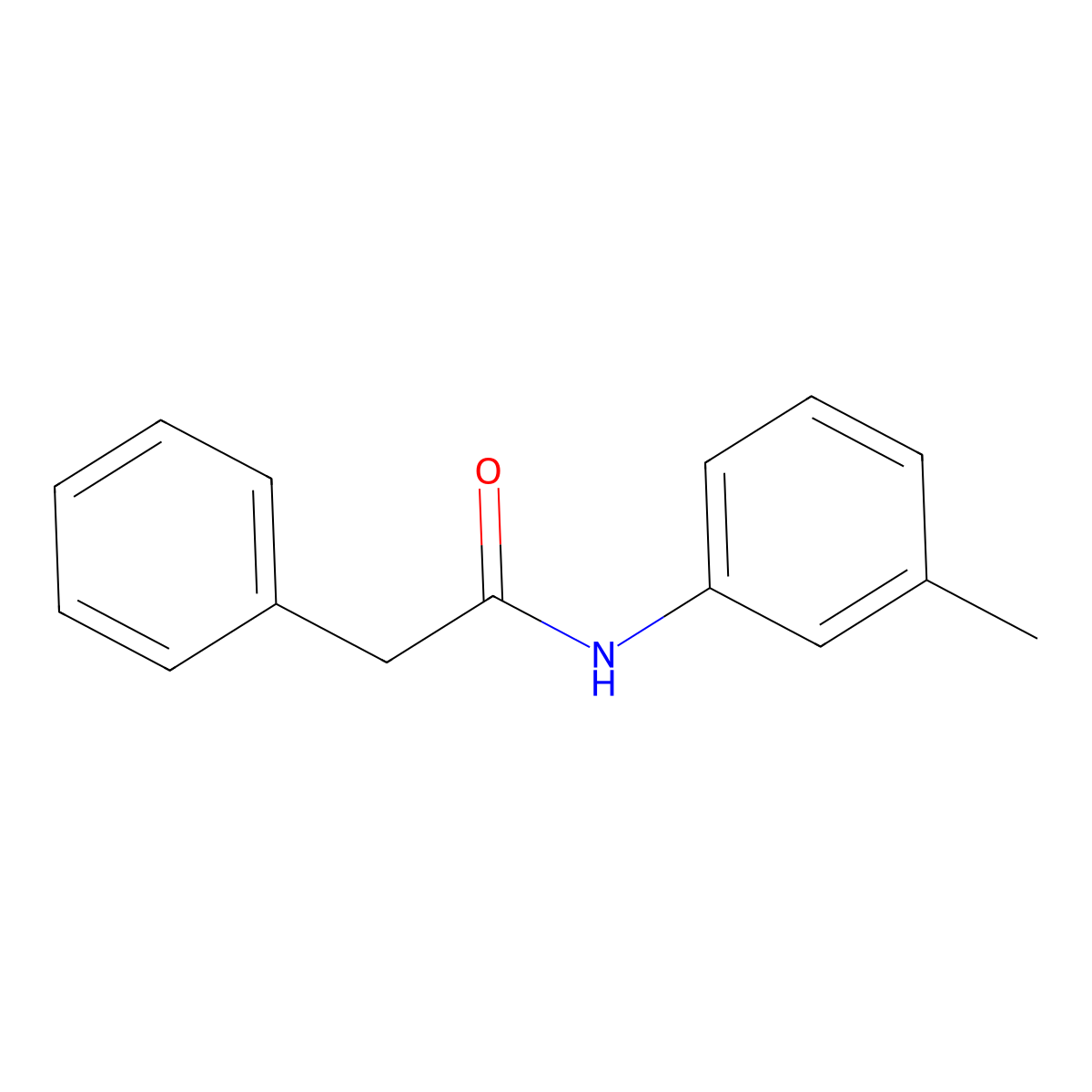 N-(3-methylphenyl)-2-phenylacetamide molecular structure, CAS 50916-16-0