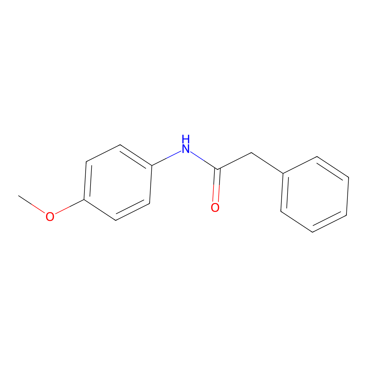 N-(4-methoxyphenyl)-2-phenylacetamide molecular structure, CAS 50916-21-7