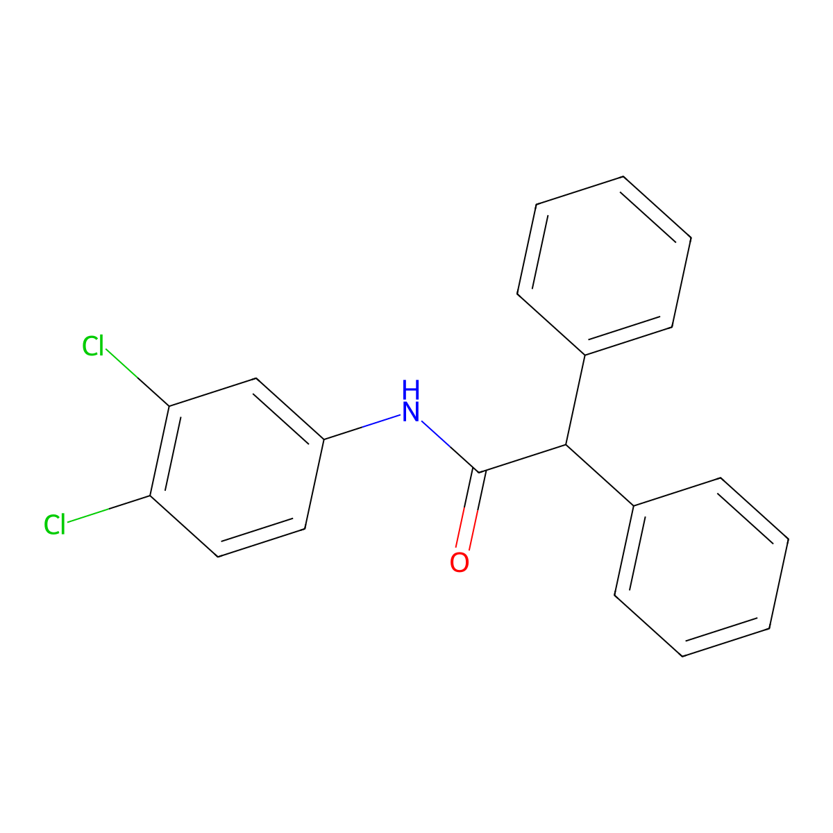 3',4'-Dichloro-2,2-diphenylacetanilide molecular structure, CAS 50916-30-8