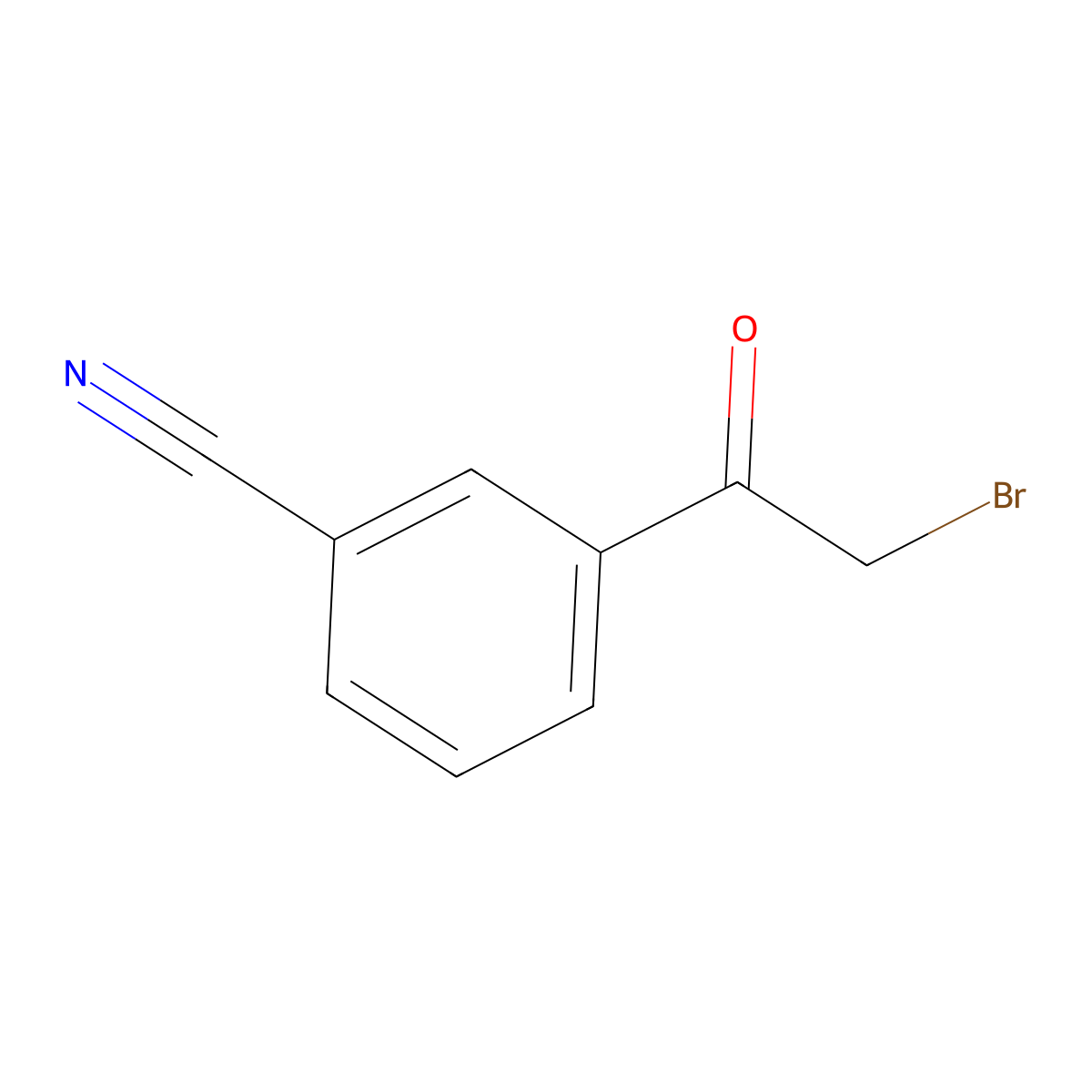3-(2-Bromoacetyl)benzonitrile molecular structure, CAS 50916-55-7