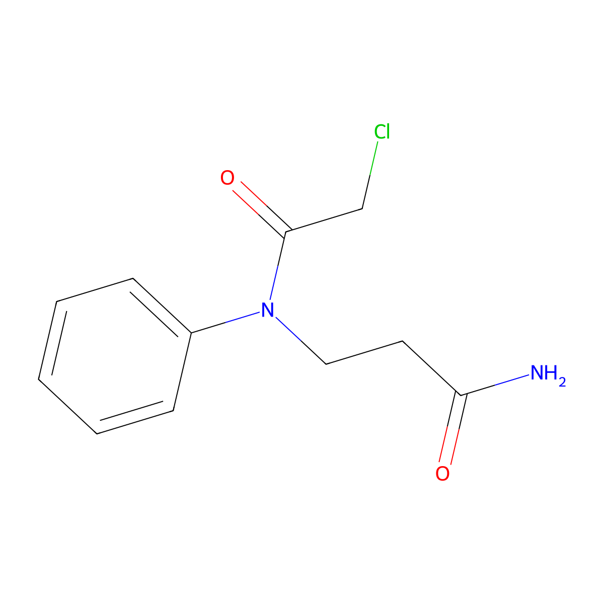 3-(2-Chloro-N-phenylacetamido)propanamide molecular structure, CAS 50917-08-3