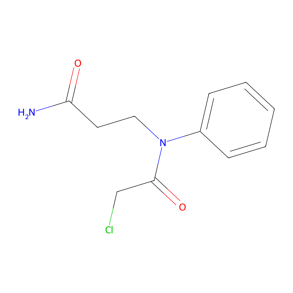 3-(2-Chloro-N-phenylacetamido)propanamide molecular structure, CAS 50917-08-3