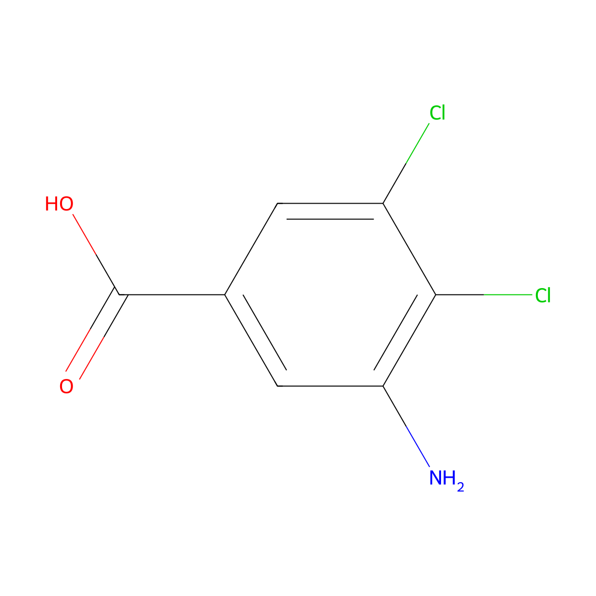 3-Amino-4,5-dichlorobenzoic acid molecular structure, CAS 50917-30-1