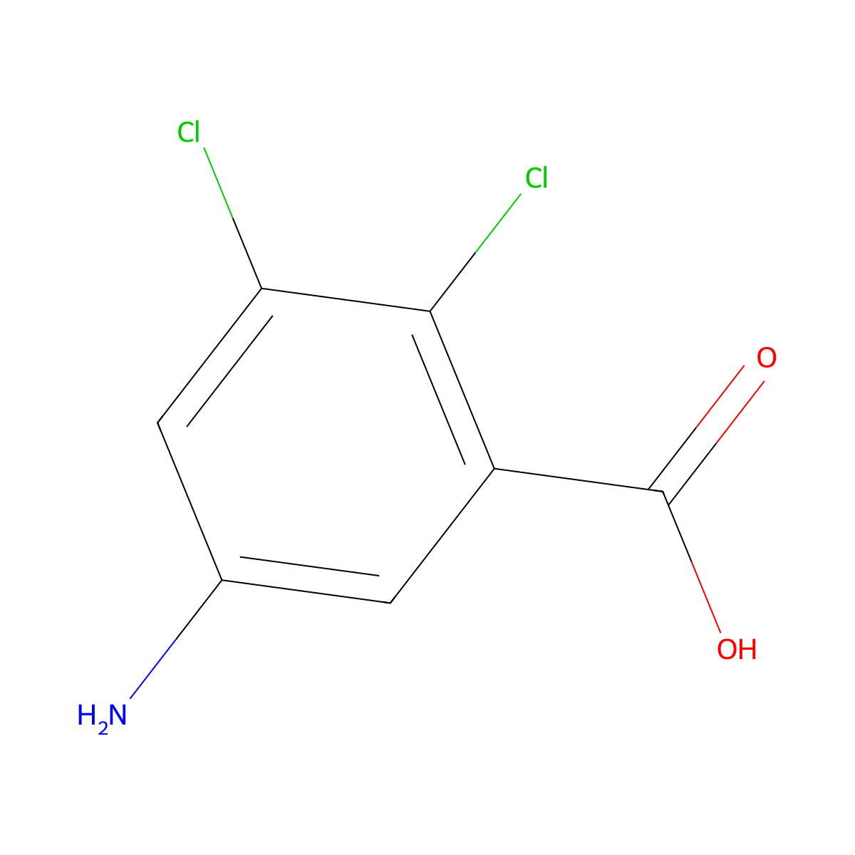 5-Amino-2,3-dichlorobenzoic acid molecular structure, CAS 50917-32-3