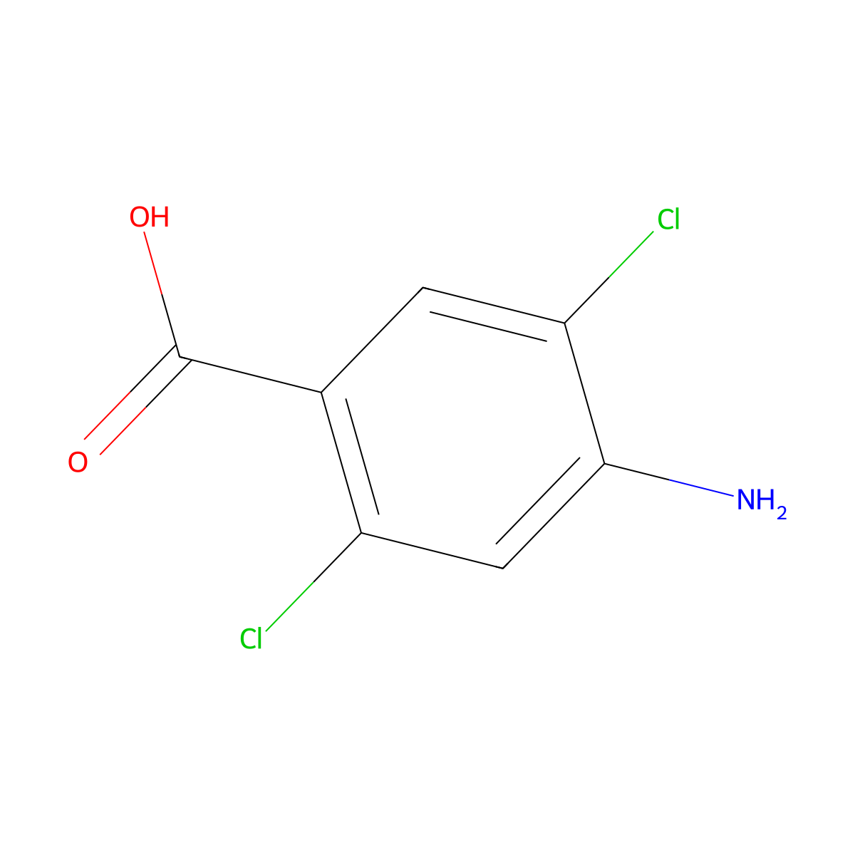 4-Amino-2,5-dichlorobenzoic acid molecular structure, CAS 50917-33-4
