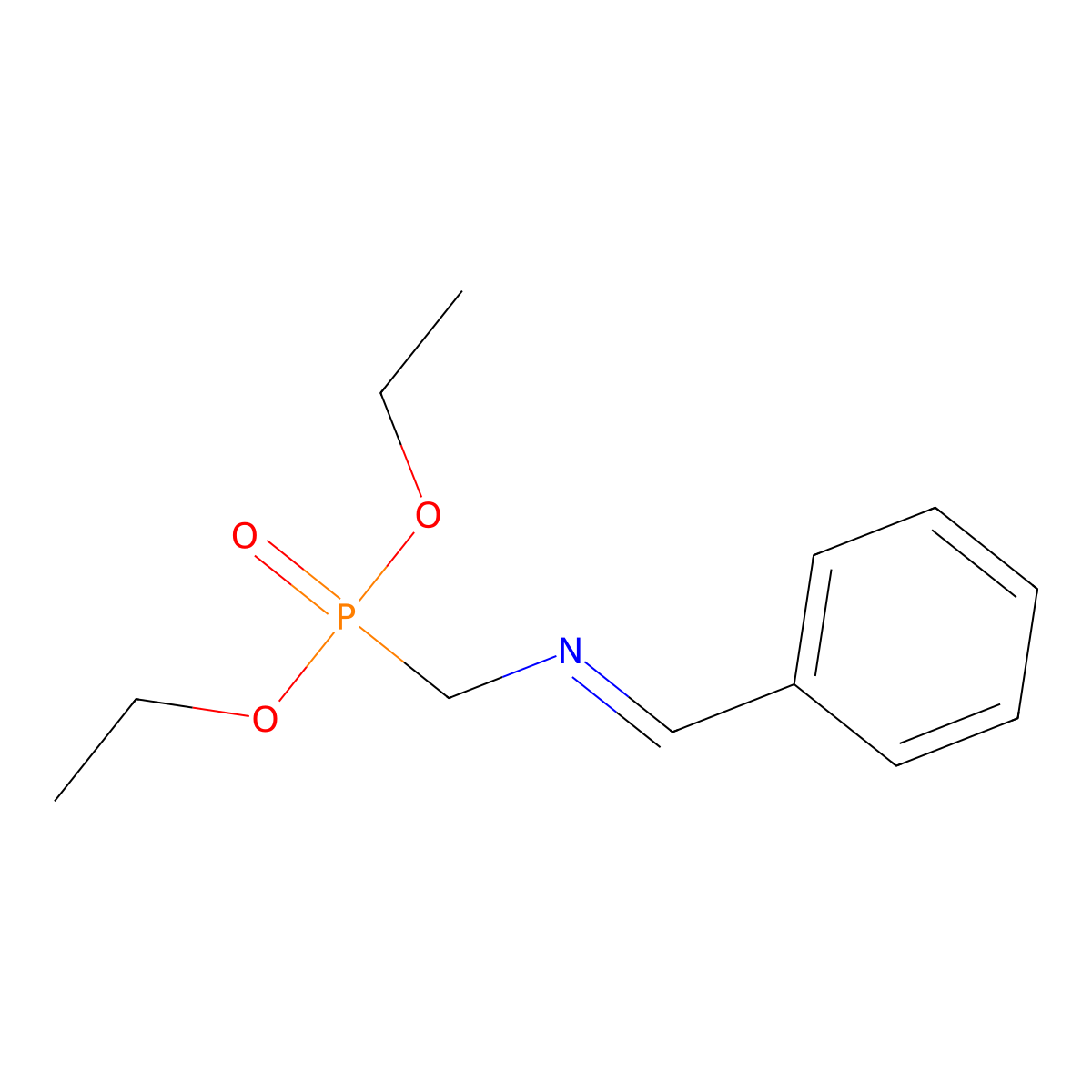 N-(diethoxyphosphorylmethyl)-1-phenylmethanimine molecular structure, CAS 50917-73-2