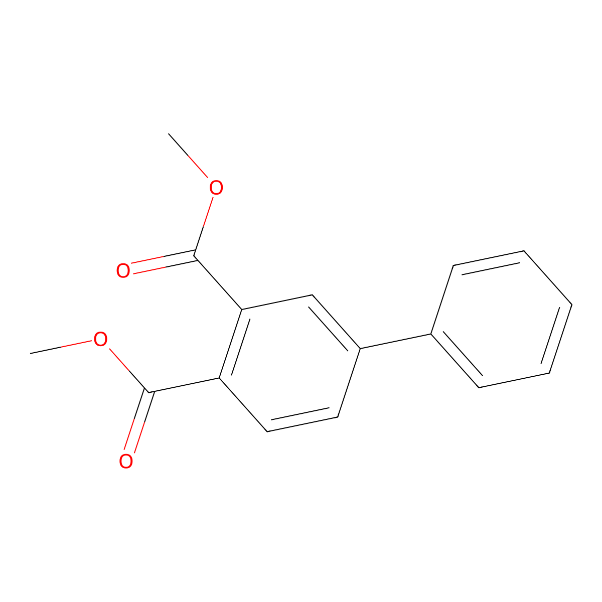 Dimethyl 3,4-biphenyldicarboxylate molecular structure, CAS 50919-62-5