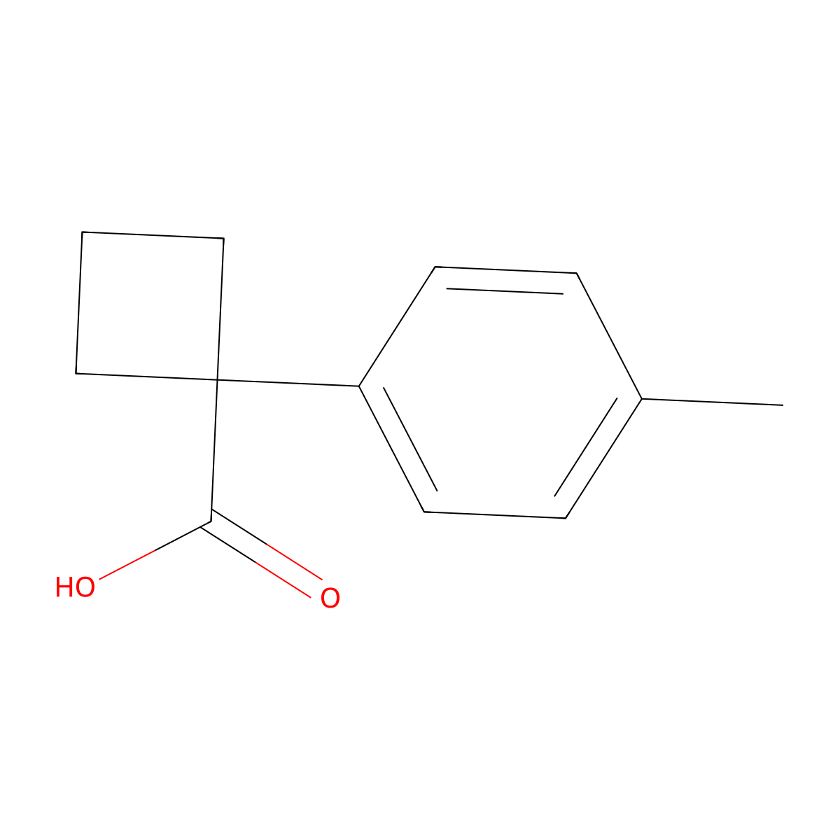 1-(4-Methylphenyl)cyclobutane-1-carboxylic acid molecular structure, CAS 50921-38-5