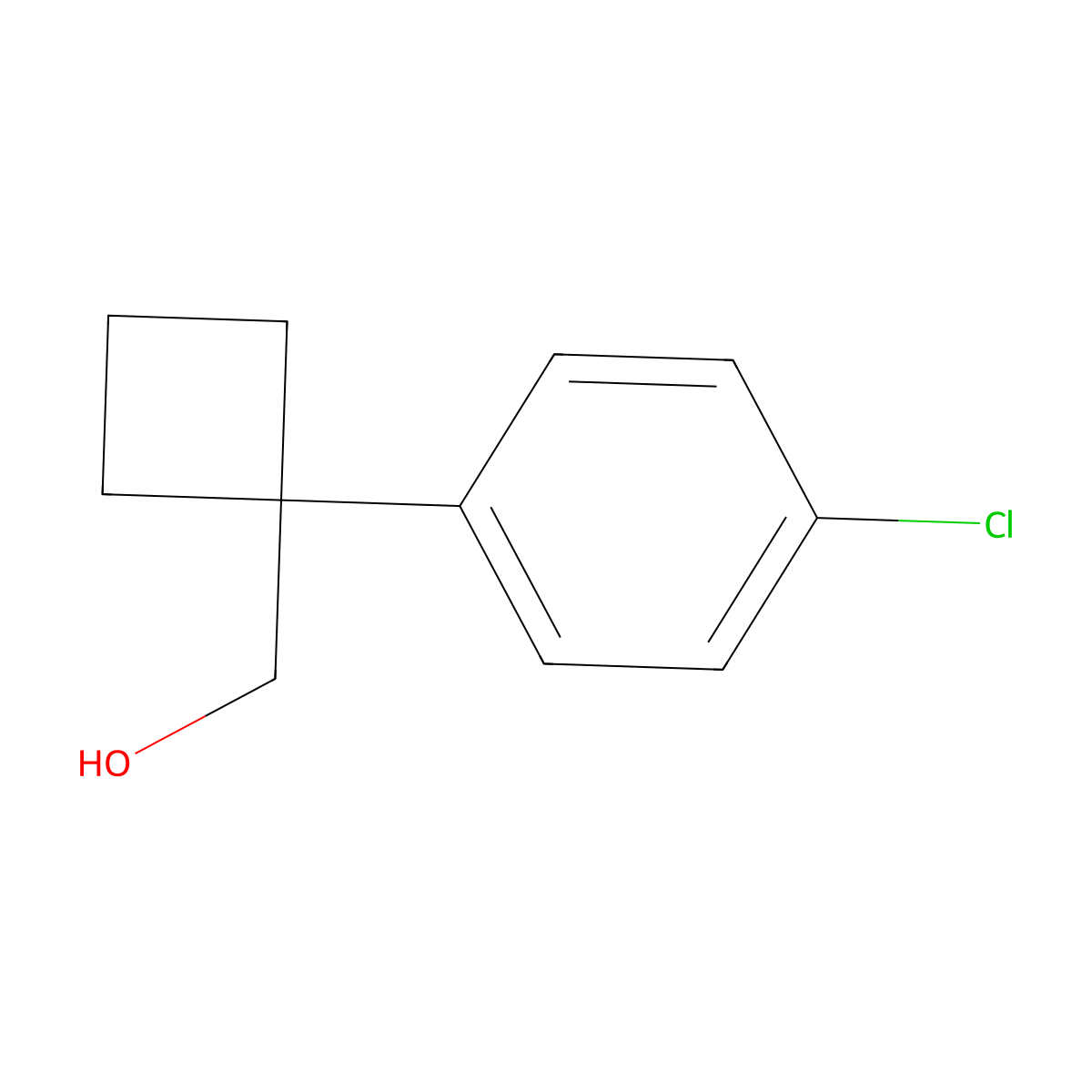 (1-(4-Chlorophenyl)cyclobutyl)methanol molecular structure, CAS 50921-41-0