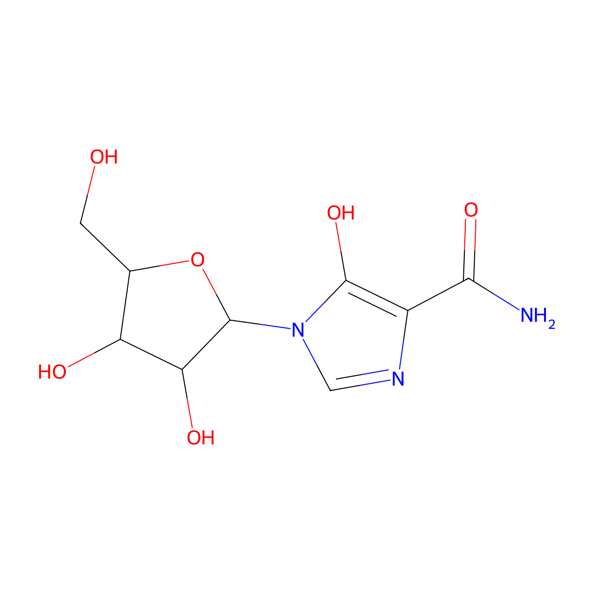 Mizoribine molecular structure, CAS 50924-49-7
