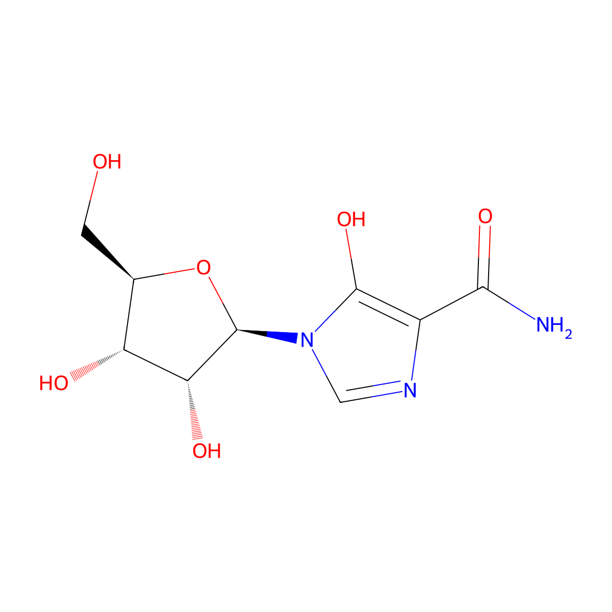 Mizoribine molecular structure, CAS 50924-49-7