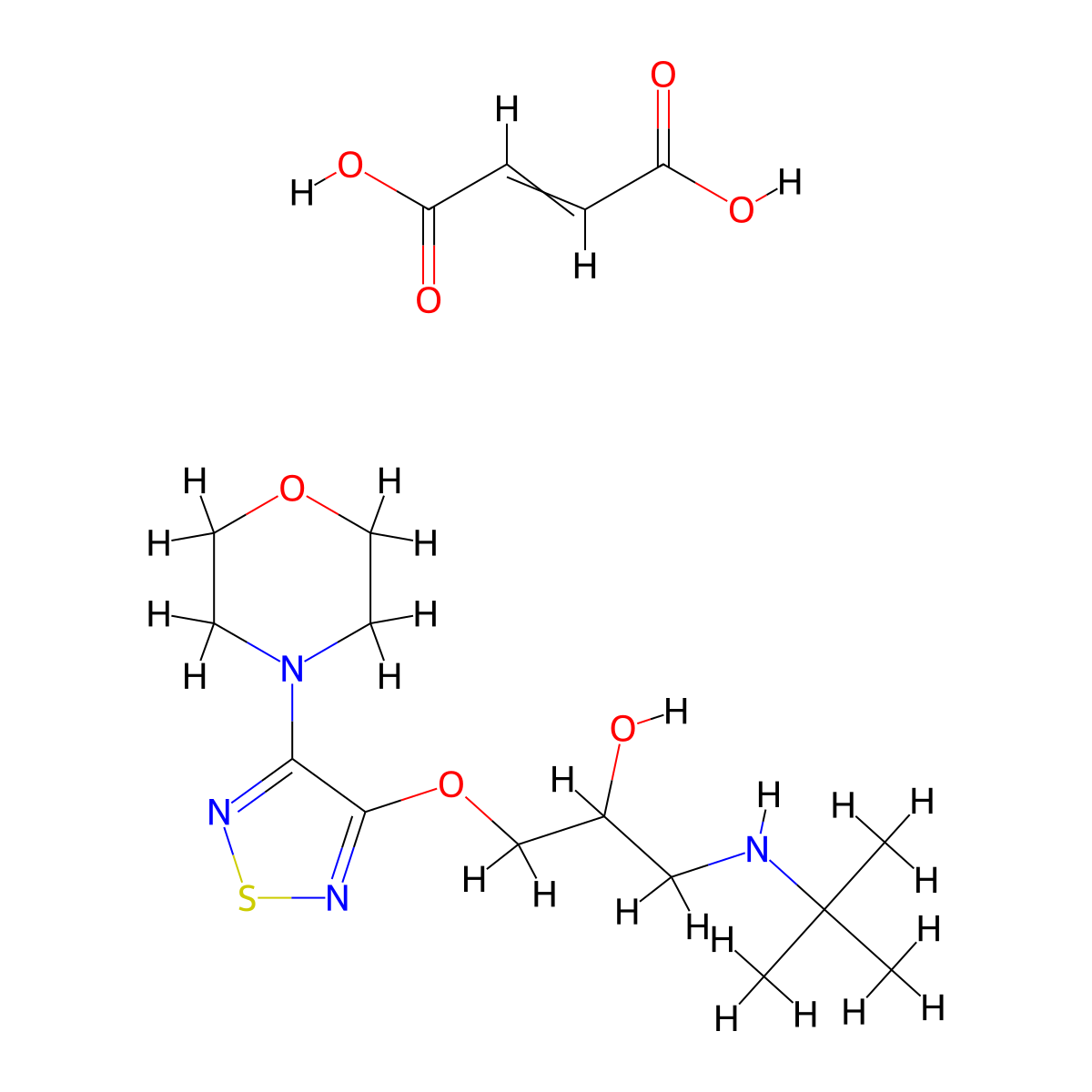 (R)-Timolol (maleate) molecular structure, CAS 50929-98-1
