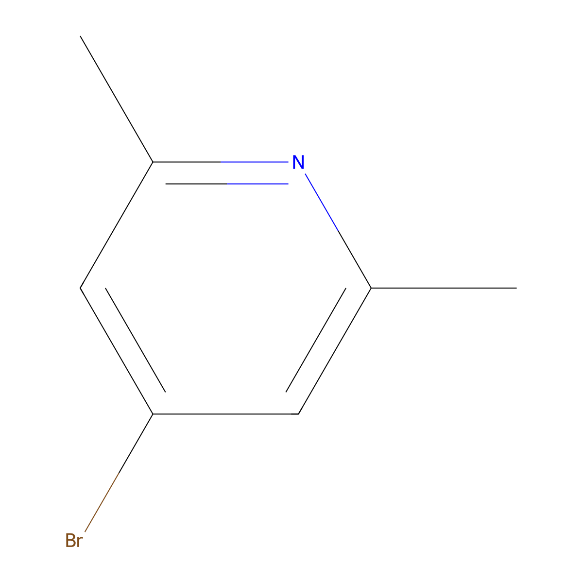 4-Bromo-2,6-dimethylpyridine molecular structure, CAS 5093-70-9