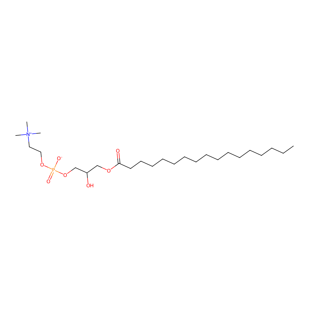 1-Heptadecanoyl-sn-glycero-3-phosphocholine molecular structure, CAS 50930-23-9