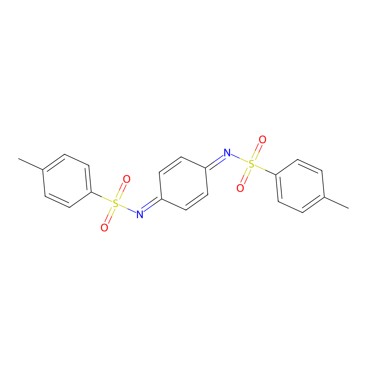 4-methyl-N-[4-(4-methylphenyl)sulfonyliminocyclohexa-2,5-dien-1-ylidene]benzenesulfonamide molecular structure, CAS 50931-32-3