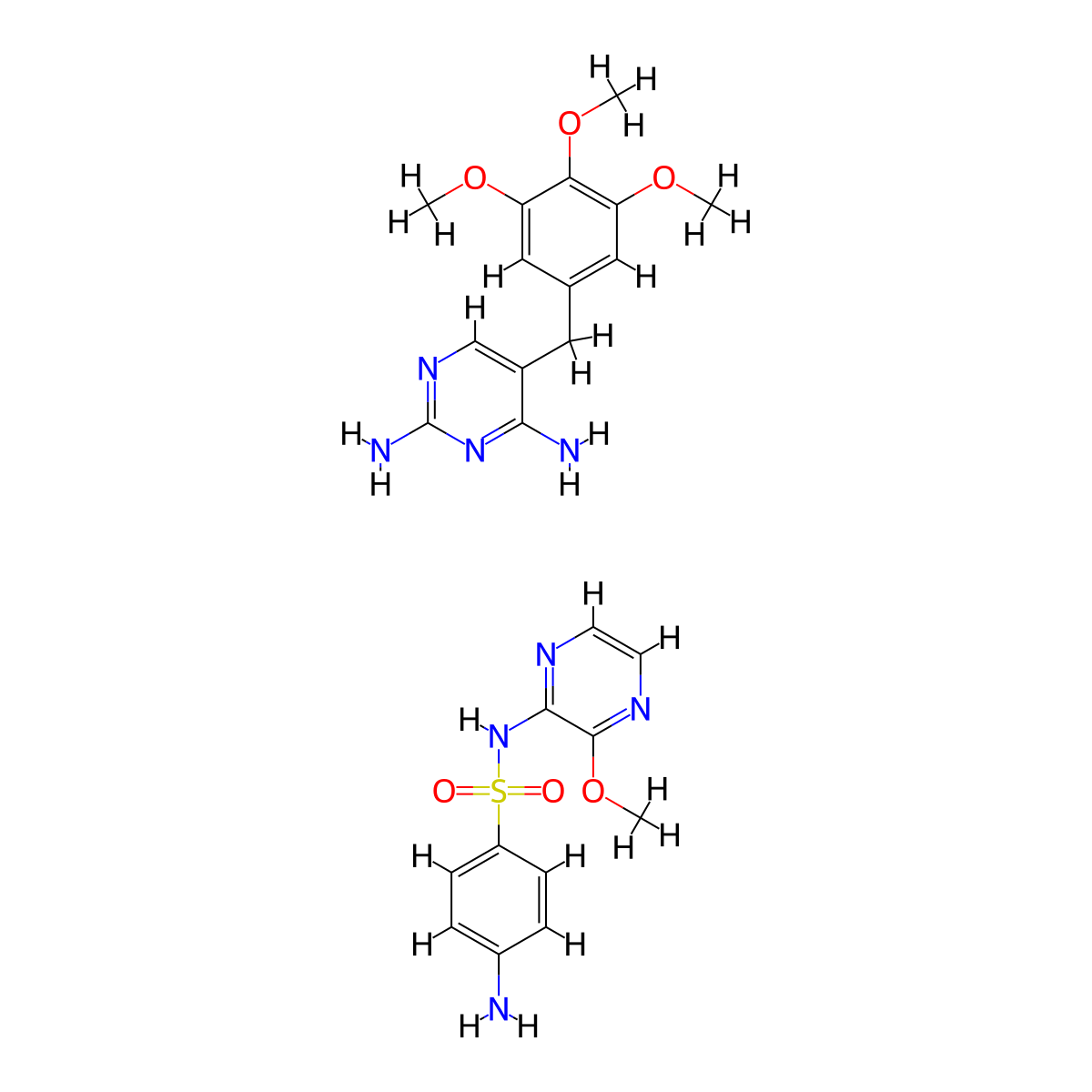 Benzenesulfonamide, 4-amino-N-(3-methoxypyrazinyl)-, mixt. with 5-((3,4,5-trimethoxyphenyl)methyl)-2,4-pyrimidinediamine molecular structure, CAS 50933-06-7