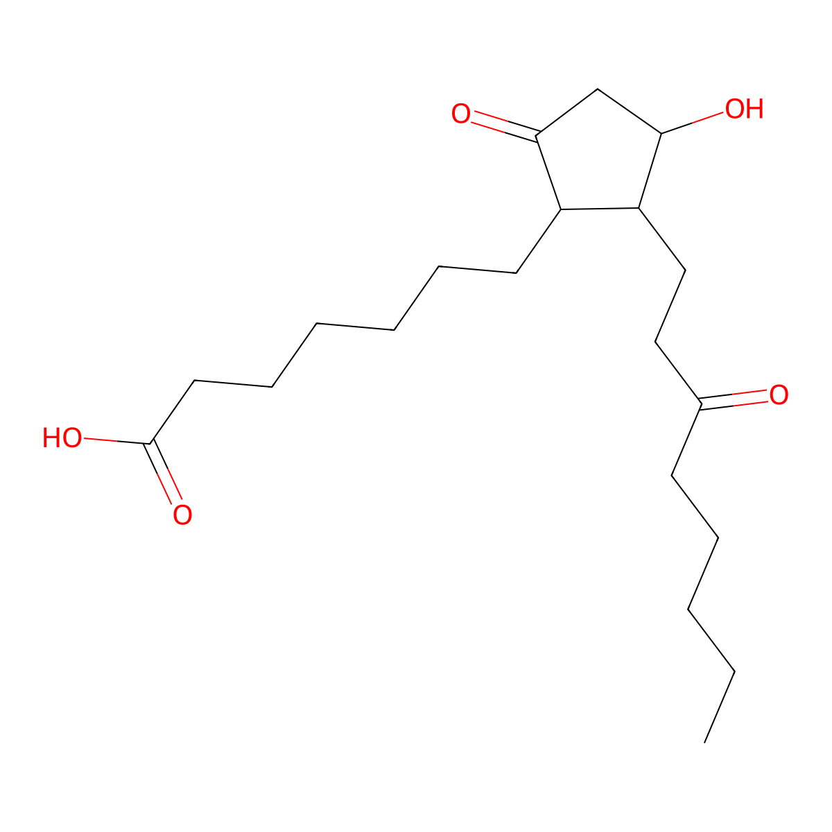 13,14-dihydro-15-keto-PGE1 molecular structure, CAS 5094-14-4