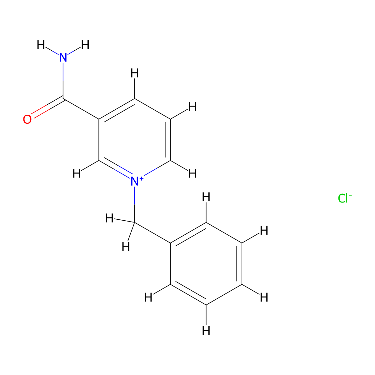 Pyridinium, 3-(aminocarbonyl)-1-(phenylmethyl)-, chloride (1:1) molecular structure, CAS 5096-13-9