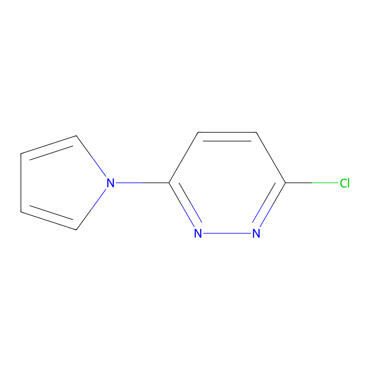 3-Chloro-6-(1H-pyrrol-1-yl)pyridazine molecular structure, CAS 5096-76-4