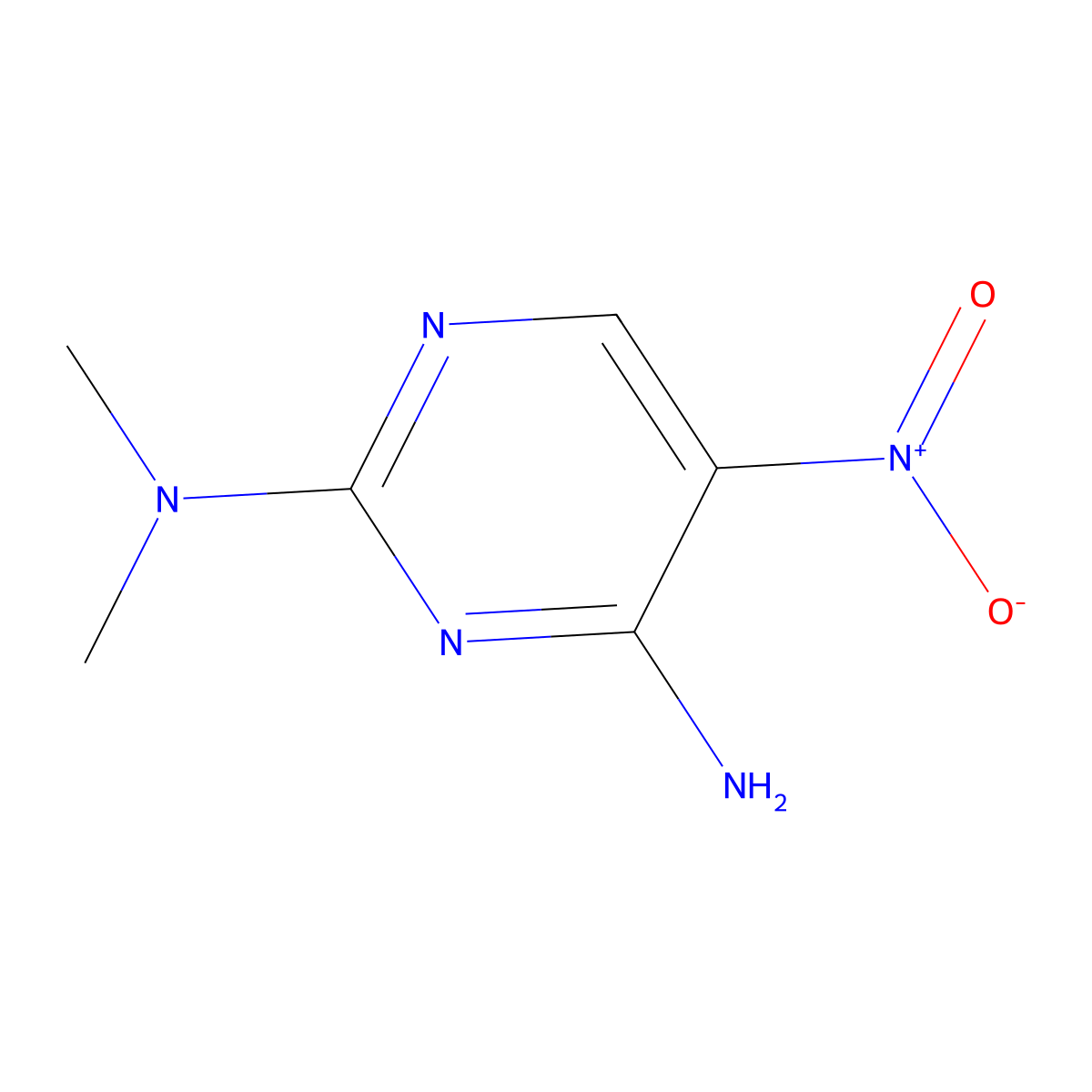 n2,n2-Dimethyl-5-nitropyrimidine-2,4-diamine molecular structure, CAS 5096-84-4