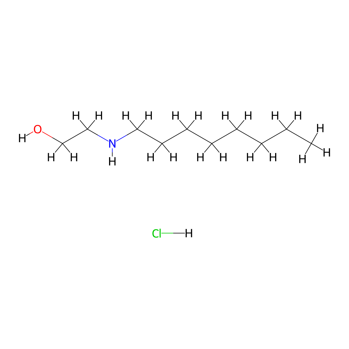 Ethanol, 2-(octylamino)-, hydrochloride molecular structure, CAS 50962-01-1