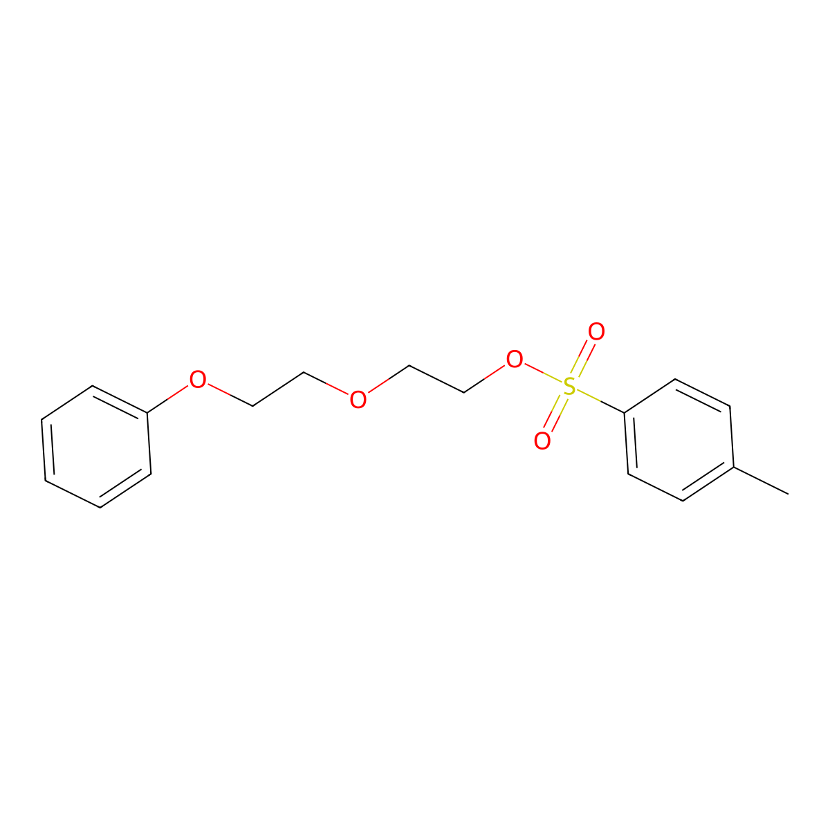 Diethylene glycol mono phenyl ether tosylate molecular structure, CAS 50964-17-5